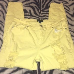 Forever 21 Yellow jeans